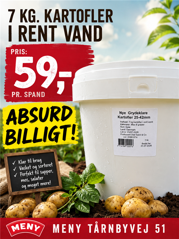 7 kg. Kartofler i spand