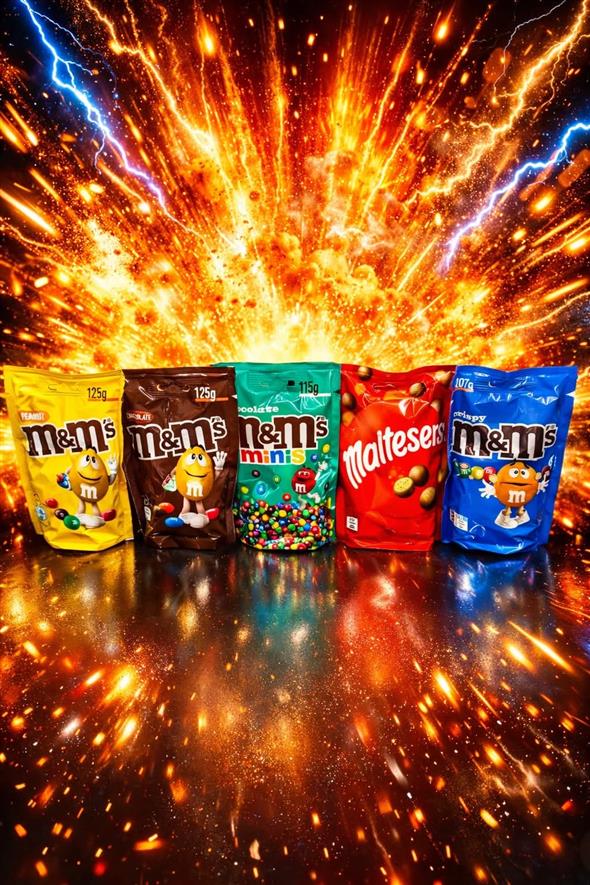 M&Ms eller malteser 93-125g.