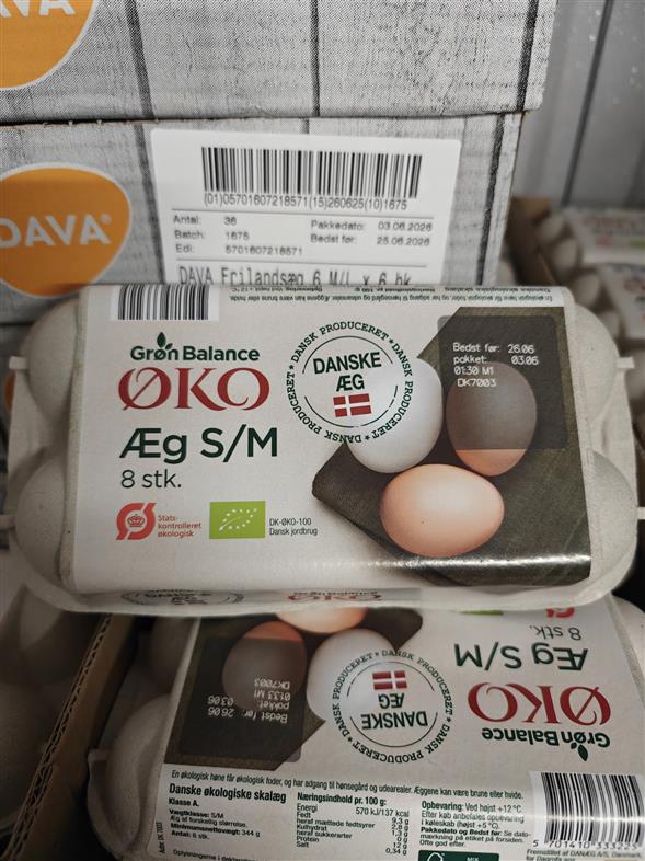 Økologiske æg 8stk.