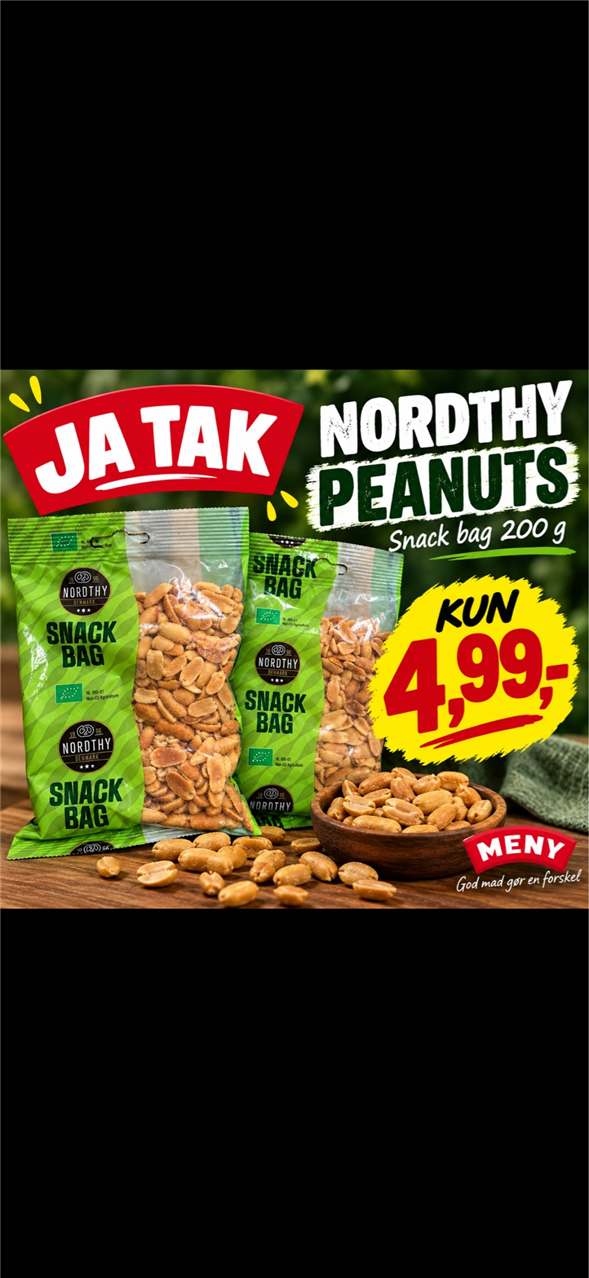 Ristede og saltede peanuts