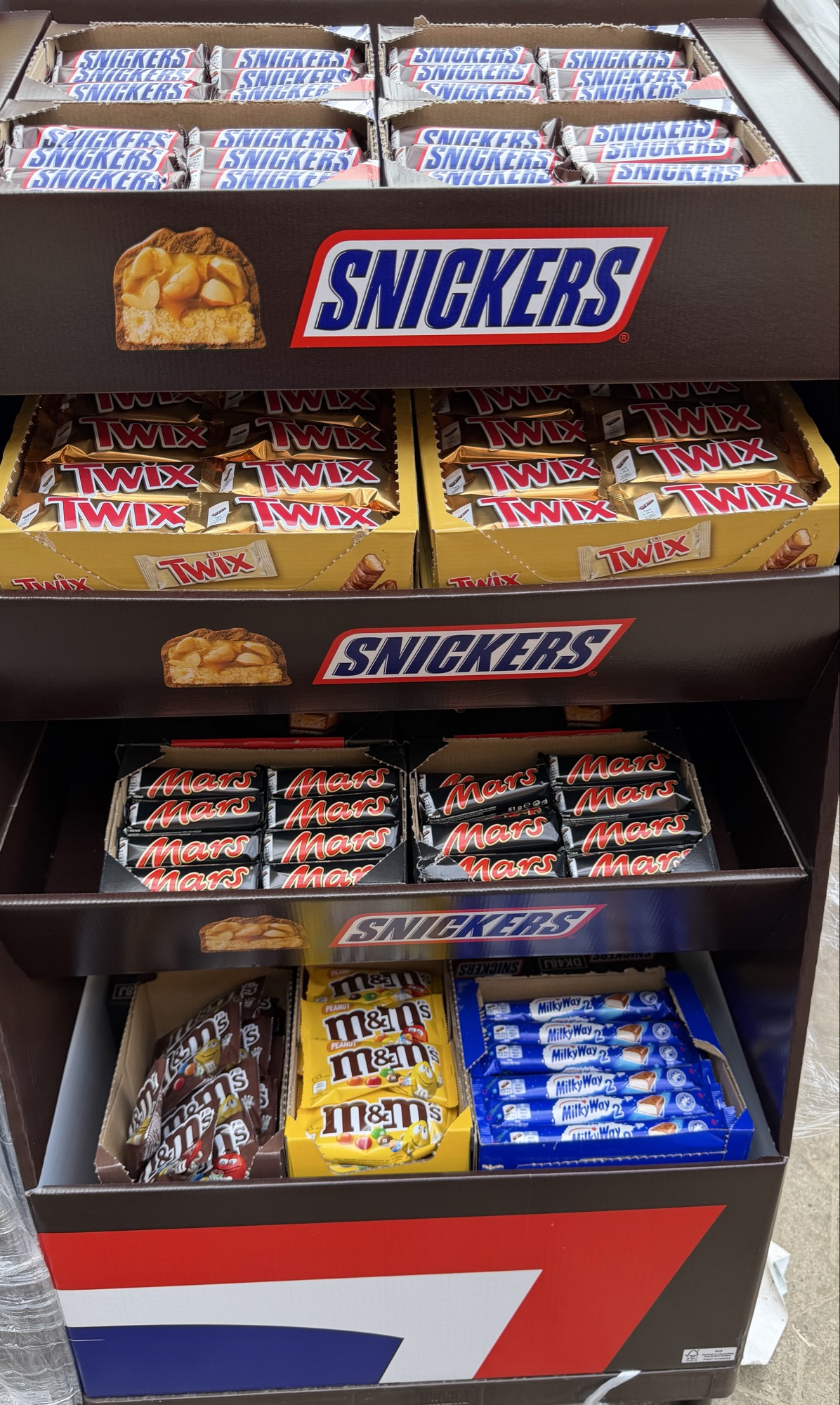 Snickers, Twix, Mars, M&M’s, Milky Way