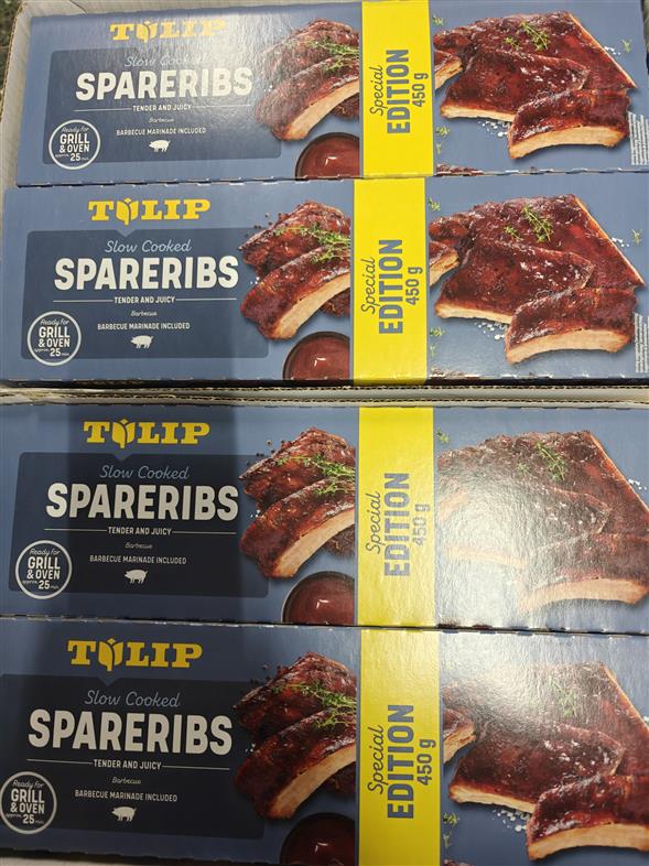 3 x spareribs tulip 450g.