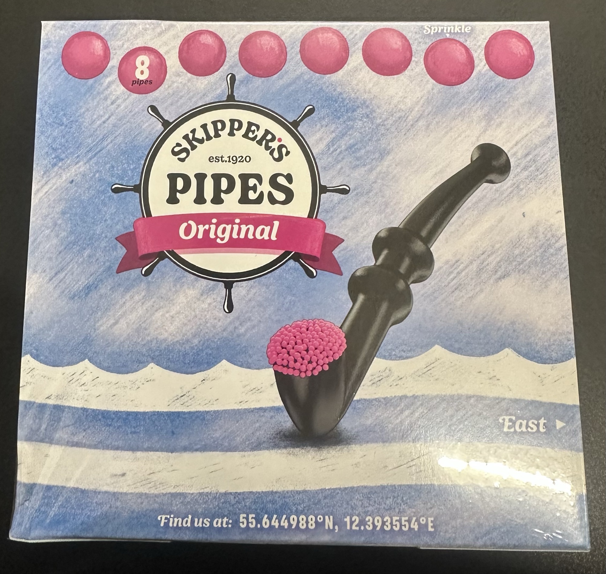 Skippers pipes i æske