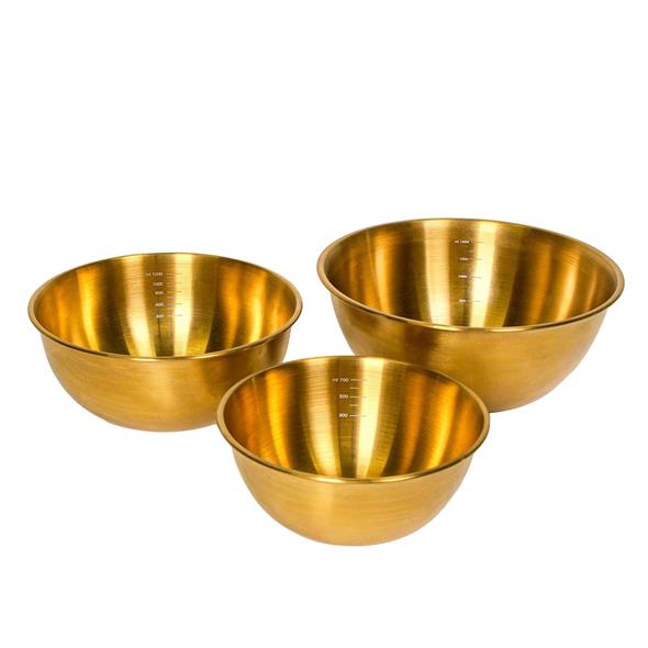 3-pak messingskåle