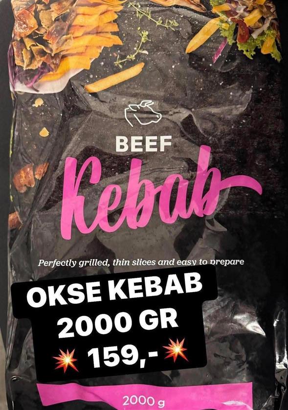 2000g. Oksekøds kebab