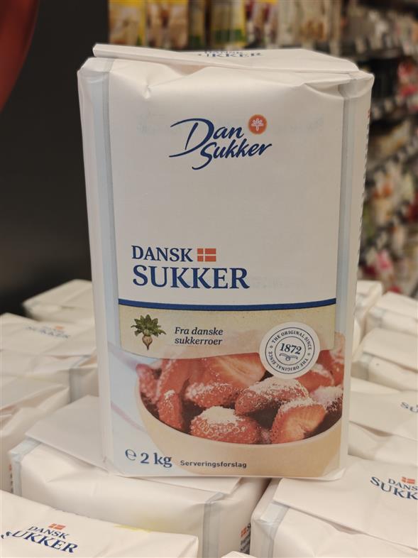Dansukker 2 kg.