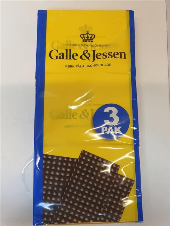 Galle & Jessen 3-pak pålægschokolade