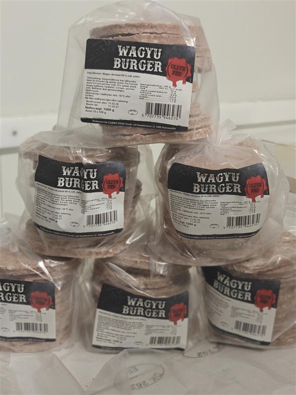 Wagyu burgerbøffer ( 10 x 100g.)