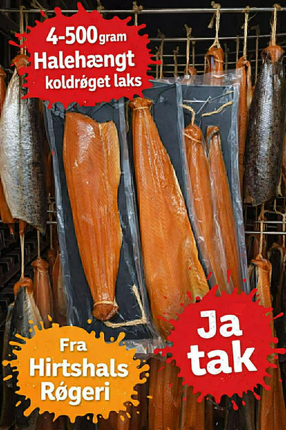 Halehængt laks 400-500g.