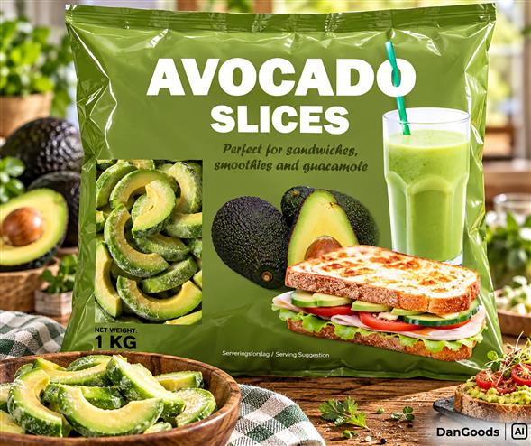 Avocado slices 1000g.
