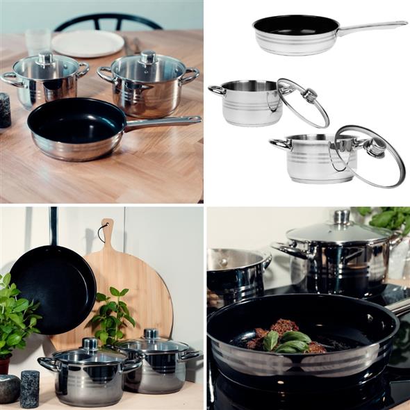 Gryde & pandesæt 5 dele