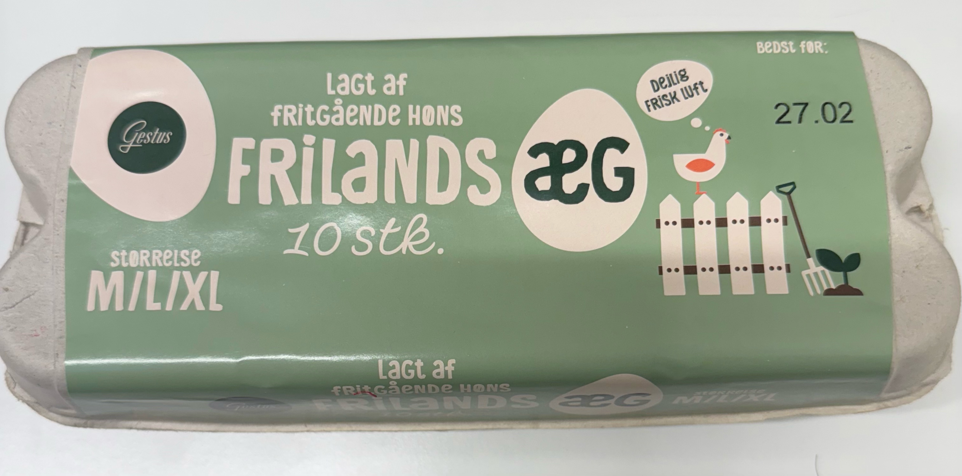 frilandsæg 10 stk