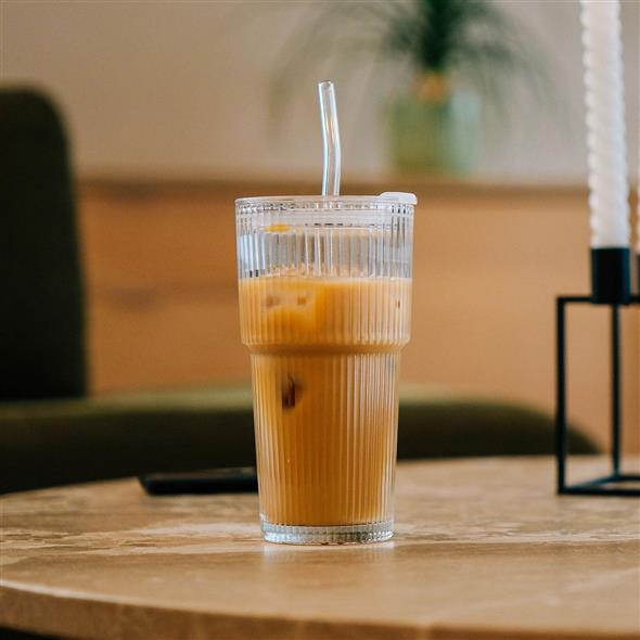 Nordisk Glaskopper m. Låg & sugerør