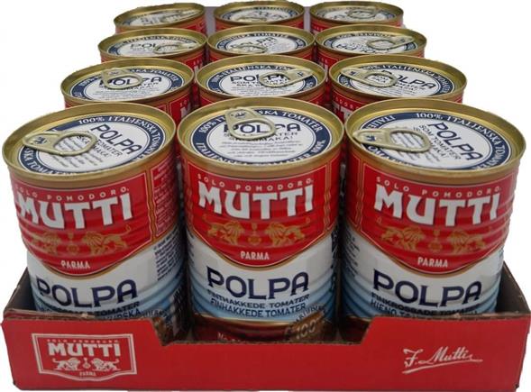 Mutti Hakkede Tomater  (12dåser)