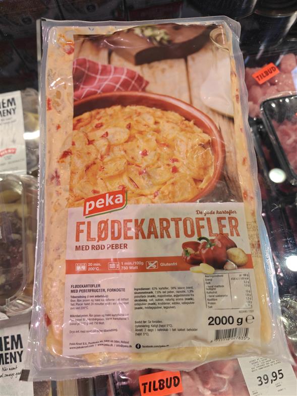Flødekartofler 2 kg. M. Rød peber