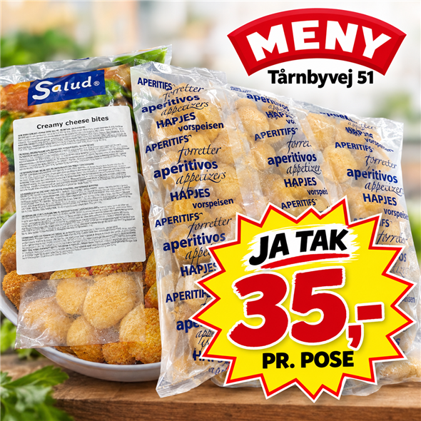 Creamy cheese bites 1kg. (Dangoods)