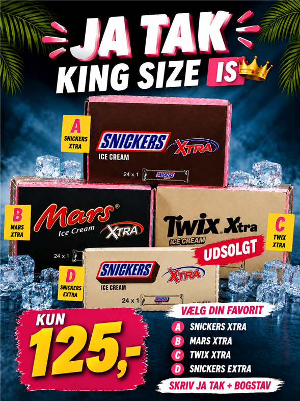 Mars eller snickers king size is