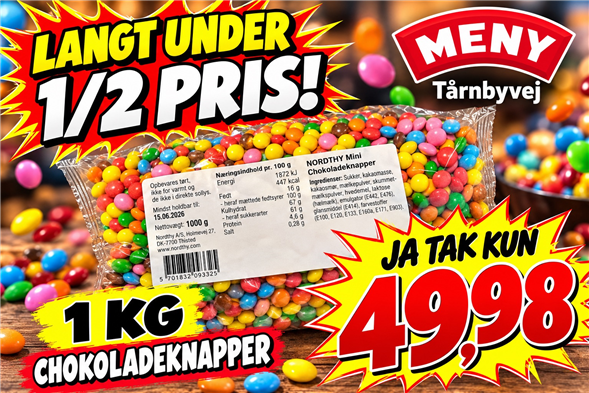 CHOKOLADEKNAPPER 1 kg