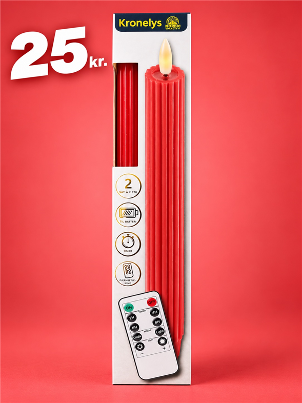 3d Rød Kronelys