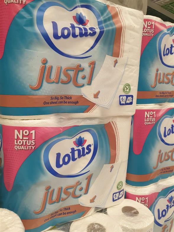 Lotus Just 1 toiletpapir 12 ruller